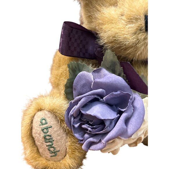 Vintage 2002 Boyds Bear A Bunch of Thanks Plush Embroidered Jointed Flowers - Picture 2 of 5